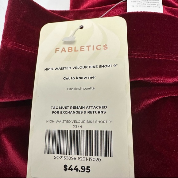 Fabletics High Waisted Bike Shirt Size XS NWT Cherry Blossom Color - Picture 5 of 9